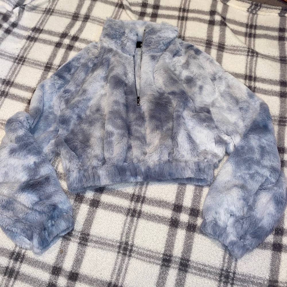 Missguided Cropped quarter zip